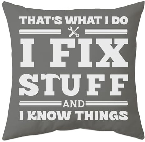 Anicy Funny Gifts for Men That's What I do I Fix Stuff and I Know Things Gifts Cushion, Gadgets for Men, Birthday Gifts Presents for Grandad, Christmas Fathers Day
