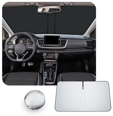 [Upgrade] CDEFG Compatible con Kia Stonic 2018-2024 2025 2026 Parasol Cubiertas Parasol Parabrisas Delantero Parabrisas Auto Parasol Accesorios
