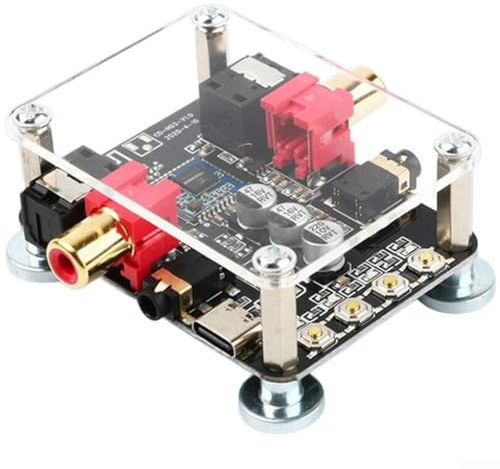 HiFi Audio Receiver Board with 5.0, Optical Coaxial Decoder and FM Radio, Supporting 24bit 192kHz Digital Audio with Low Latency