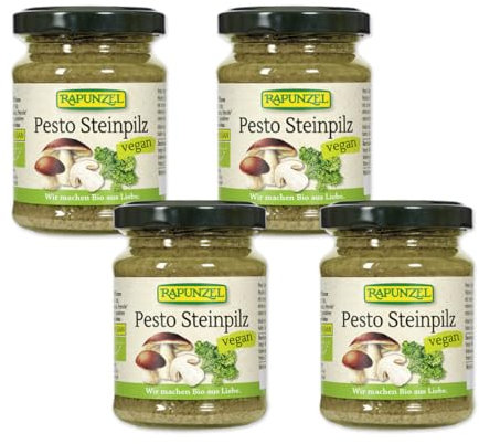 Rapunzel Bio Pesto Steinpilz, 4er Pack (4 x 130 ml) - Bio