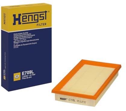 HENGST - Luftfilter E709L - Luft-Filtereinsatz für KFZ | Hochwertiger Motorluftfilter für Otto- oder Dieselmotor - Schutz für Motoren - Wasserbeständig