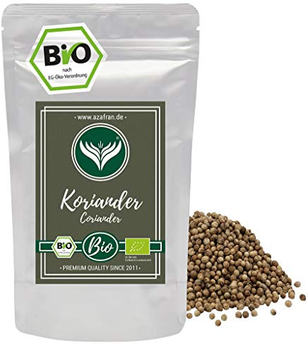 Azafran BIO Koriander-Samen ganz Koriander Saat (Körner) 250g