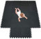 meiqicool Puzzlematten aus Gummigranulat | Fitnessmatte als Bodenbelag für Sport und Fitness | Unterlegmatten für Fitnessgeräte | Sportmatte 18 Stück je 30x30 cm schwarz 104