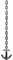 PARTY DISCOUNT Deko-Kette mit Anker, Silber-grau, ca. 106 cm