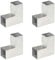vidaXL 4x Pfostenverbinder L-Form 2 Hülsen Balkenschuh Holzverbinder Eckverbinder Pfostenecke Balken Verbinder Feuerverzinkt Verzinktes Metall 81x81mm