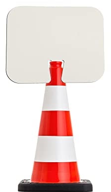 UvV Flex Leitkegel 50 oder 75cm orange inkl. 1x Aufsteckschild mit Wunschtext z.B. Bitte Abstand halten (50 cm)