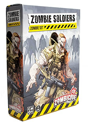 Zombicide 2ª edición Zombie Soldiers Set,Juego de mesa de estrategia,Juego cooperativo para adolescentes y adultos,Juego de mesa zombi Mini figuras,Promedio de reproducción 1 hora,Hecho por CMON