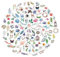 120 Scrapbook Sticker, Japanisches Papier Scrapbooking Aufkleber für Fotoalbum Sammelalbum Notizbuch Tagebuch Laptops DIY Dekoration