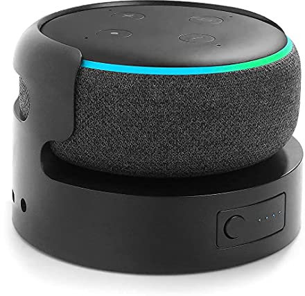 Tapo Dot 3 Charger Base Portable External Battery Holder for Echo Dot3 Long Lasts 16 Hours Play Time Power Bank Battery Base for Dot 3rd Gen(Not Include Dot 3rd)