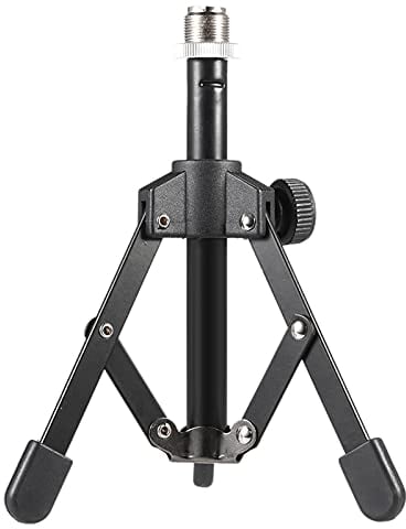 summina Desktop-Mikrofonständer 12 Mini Faltbarer Desktop Tischstativer Mikrofon Ständer Halter