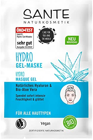 Sante Naturkosmetik Hydro Gel-Maske, 2 x 4 ml
