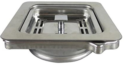 LOVIVER 114mm Square Garbage Disposer Drain Basket Food Waste Disposer Accessories Kitchen Sink Strainer Adapter Anti-Clogging Rust