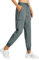 Libin Damen Cargohose Jogginghose Leichter Trekkinghose Wanderhose Schnelltrocken Wasserdicht Outdoorhose Sportlich Freizeit Reise, Metropole Grau, L