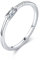 Musihy 925 Silber Ringe, Ring Jewelry Geometrische Zirkonring Kanalfassung Silber Ringgröße 52 (16.6)