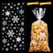MELLIEX 100 Stück Weihnachten Plätzchentüten, Schneeflocke Cellophantüten Klar Süßigkeiten Tüten Zum Befüllen für Bonbon Plätzchen, mit 100er Twist Krawatten
