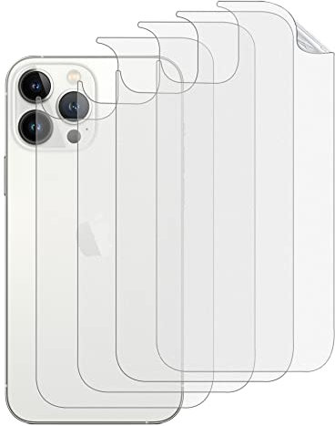 GIOPUEY[4 Stück Rückseite Folie Kompatibel mit iPhone 14 Pro, iPhone 14 Pro Rückseite Schutzfolie, Weiches TPU, Dünn, Matte Textur, Anti-Fingerabdruck, Glatt - Translucent