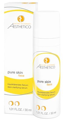 AESTHETICO pure skin, 30 ml | Klärendes Serum für fettige, unreine Haut, mit Fruchtsäuren und Pflanzenextrakten, reguliert Talg und mindert Unreinheiten