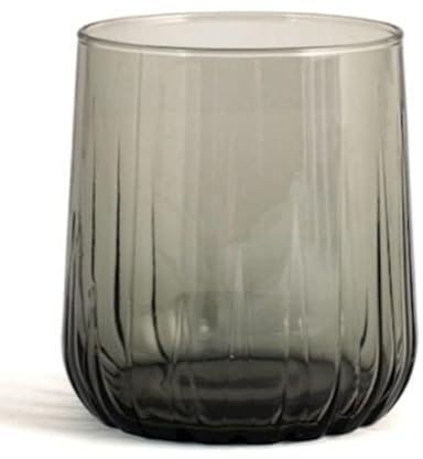 Servizio Bicchiere Acqua Vino Wisky in Vetro set 6 pezzi colore Grigio Capacita 31 cl Adatto per Lavastoviglie Modello nova