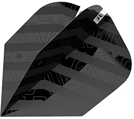 Target Darts Unisex-Adult Rob Cross Black Edition No.6 Dart Flights, Schwarz