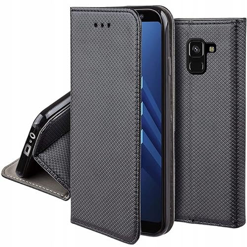 LFstore-IT Custodia a Libro Smart Magnet compatibile con SAMSUNG GALAXY J6 2018 - Cover Libretto Nero