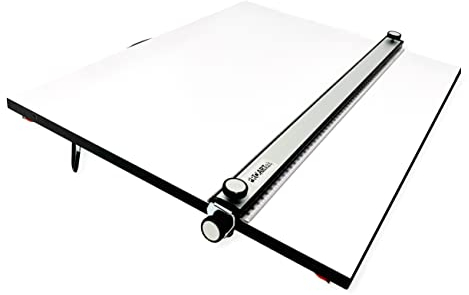 Proartek PK00015 Modell PXB24 tragbares Zeichenbrett, 45,7 x 61 cm, PXB-Serie, verstellbare parallele geradlinige Aluminiumkante, Tragegriff, Architekturwerkzeug für Studenten und Profis
