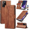 Jasonyu Handyhülle für Samsung Galaxy Note 20 Ultra 5G/4G Hülle Leder Flip Klappbare Stoßfeste Magnetische Premium PU Leder Standfunktion Kartenfächern Schutzhülle Klapphülle,Braun