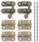Lot de 2 crochets de verrouillage rapides vintage antiques à fermeture rapide et 4 petites charnières pliantes avec 30 vis pour boîte en bois, tiroir, boîte à bijoux, bricolage