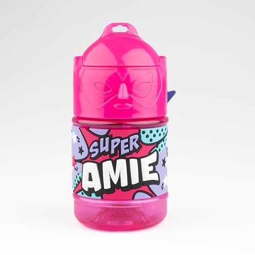 Bouteille personnalisée pour enfant, gourde d'eau avec paille - Super amie