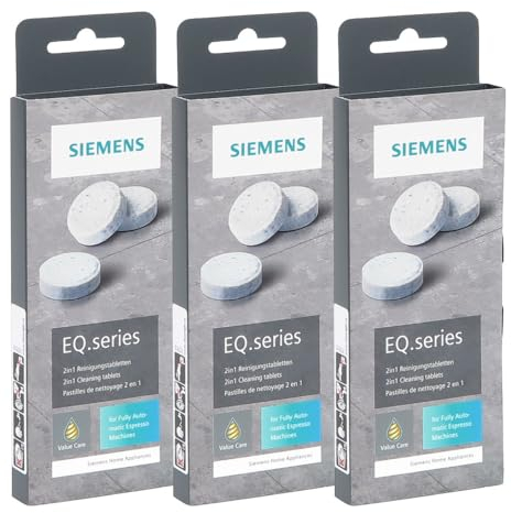 Siemens Reinigungstabletten TZ80001 für Kaffeevollautomaten, 3 x 10 Stück