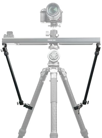 Accsoon TOPRIG 2pcs Camera Slider Support Arm 2pcs Adjustable Tripod Stability Arm Extendable Poles Improve Stability for Professional Video and Photography