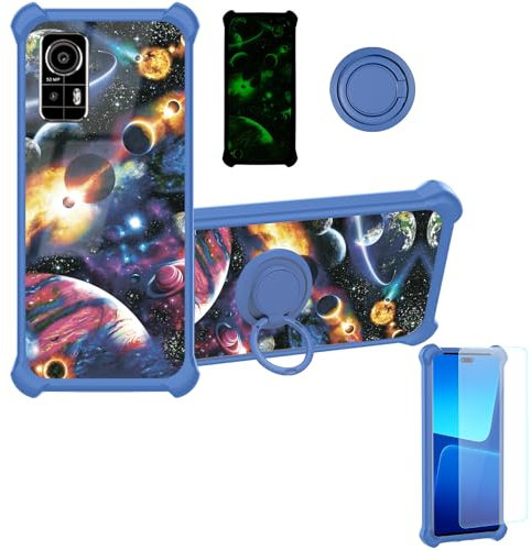Aroepurt hülle Kompatibel Für Agm H6 Hülle Case Handyhülle Schutzhülle Cover [Mit 9H Härte HD Schutzfolie] PC + Silikon Ständer YGL-XQ