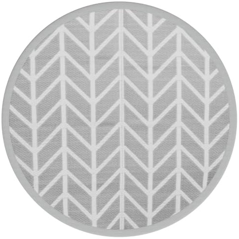 vidaXL Outdoor-Teppich ARAKIL Grau Ø120 cm PP