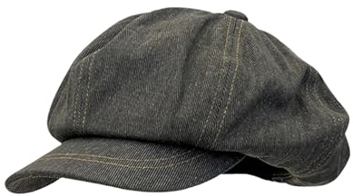 Perfeclan lässige Ballonmütze für Damen, Schirmmütze Kappe Barett Maler Mütz Bakerboy Schiebermütze Newsboy Cap Cabbie-Mütze, Elastischer Rückseite, mit Schirm Frühling-Sommer, Khaki grau