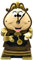 OSKDFUMJ Portacandele La Bella e la Bestia - Sveglia Ornamento Decorazione Retrò Collezione Resina Cogsworth - Regalo di Compleanno (Orologi)