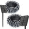 SOLARBABY 2 Pack Solar Christmas Lights Outdoor, 20M 200LED Solar Fairy Lights with 8 Modes IP65 Waterproof Outdoor Garden Lights for Christmas Decorations, Xmas Trees, Party (2white)
