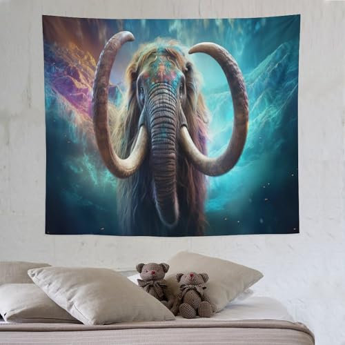 PAZZK Elefant Wandteppich, Tapisserie Room Décor, Wandtuch Tapestry Wandbehang, Wandteppiche Wandtücher, Tuch Für Die Wand In Home Living Room Decoration 130×150cm