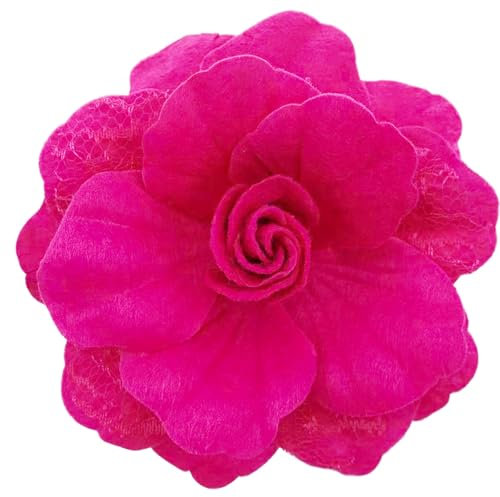 Broches en forme de fleur de camélia en velours - Broche en dentelle - Pour femme - Pour fête de mariage, danse, banquet, robe élégante, costume, chapeau, sac, accessoires, bijoux, cadeaux, Tissu