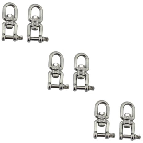 Happyyami 6 Stück Drehbare Hakenverschlüsse Drehbare Lanyards Auslöser Karabinerhaken Praktischer Drehbarer Hängematten Aufhänger Rotierender Hängender Drehbarer Spinny Ring