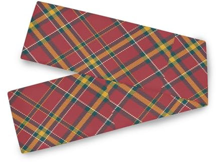 Chemin de table à carreaux rouge et blanc – 33 x 177,8 cm – Décorations de fête d'anniversaire – Chemin de table réutilisable à carreaux – 177,8 cm de long