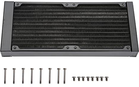 Échangeur de Chaleur, Petit Radiateur, échangeur de Chaleur pour PC, 12 Tubes, Dissipation Rapide de la Chaleur, Radiateur pour PC, échangeur de Chaleur pour Ordinateur (240