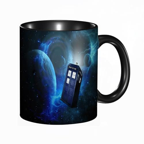 HRRASFAZF Tazza Caffe Latte Te in Ceramica,330 Ml,Tazza Divertente e Originale per Gli,tazza regalo,Stampa artistica con tema Doctor Who nello spazio del film