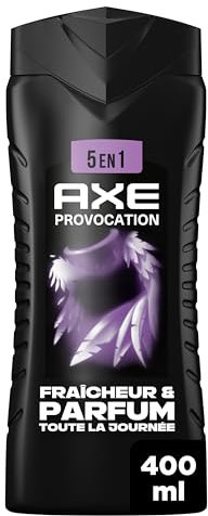 AXE - Gel Douche Homme 5en1 - Provocation - 24h Hydratant - 87% d'Ingrédients d'origine naturelle - Parfum noix de coco et poivre noir - 400ml