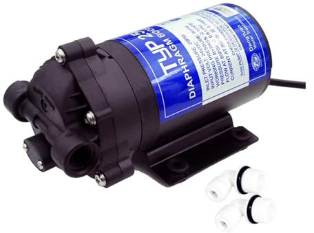 TIEOAXFT Pompe de surpression d'eau RO 24V 50gpd 2500NH Augmente la Pression du système d'eau par Osmose Inverse