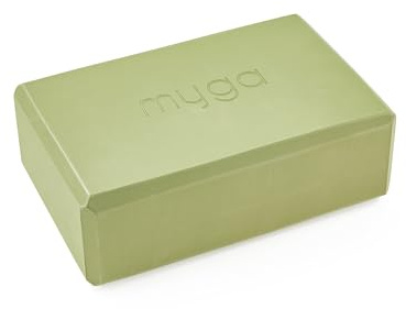 MYGA Yoga Block - High-Density EVA Foam Yoga Brick - Non-Slip, Lightweight & Durable Exercise Block for Pilates, Stretching and Flexibility at Home & Gym - Choice of Colour