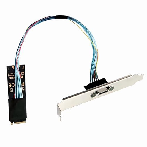 NGFF 2280 PCI-E4.0 M.2 M-key NGFF-Male to Oculink SFF-8612 SFF-8611 Host Cable 30cm with Bracket for NVME U.2 SSD eGPU External Graphics Card Dock