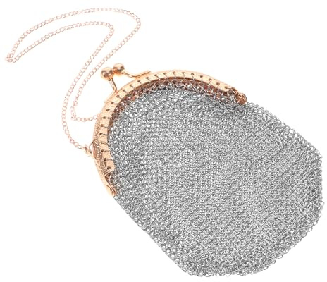 Beaupretty Porte-Monnaie Victorien en Maille Métallique Vintage Doré, Pochette 29x13,5x8,5 Cm avec Fermoir Sécurisé, Accessoire Photo Élégant pour Femmes, Portefeuille Rétro Multifonction
