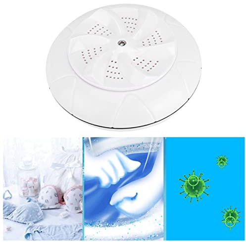 Tomantery Kleiner Ultraschall-Turbowascher für den Haushalt für Mini-Reisewäscherei, 6 W USB-Leistung, 1 Kg Beladung, Ideal für Reisebüros, Wäscherei für (Weiß)