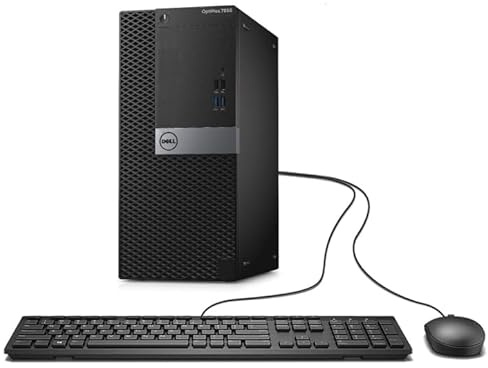 Dell Optiplex 7050 Mini Tower Desktop, Intel Core i5-7500, 8 GB di RAM, SSD da 256 GB, Wi-FI, Bluetooth, tastiera QWERTY US, Windows 11 Pro (rinnovato)