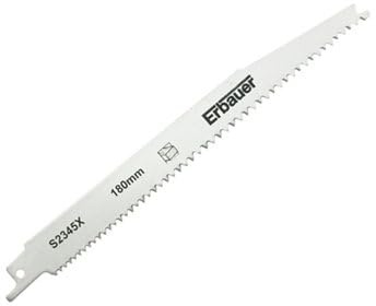 Erbauer Lot 2 lames scie sabre U 180 mm bois plastique coupe droite propre