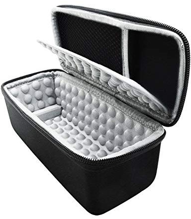 Subtel Soft Case Compatible for JBL Flip 1/2/3/4/5 Speaker Travel Bag w/Hand Strap & Cable Storage Pocket – Protective Shockproof Water Resistant Carry Cover - Black